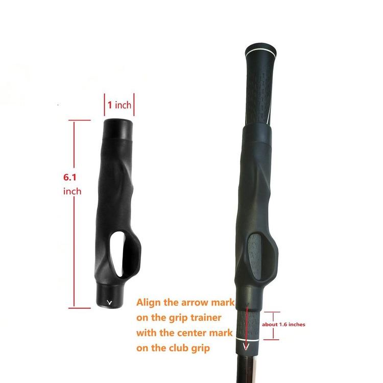 Golf Grip Swing Training Aid & Arm Band Training Aid Kit (Black)